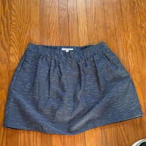 Banana Republic Striped Navy Blue Skirt